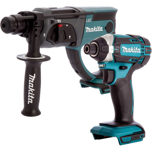 Makita 2 Piece 18V LXT Impact Driver & SDS Plus Hammer Drill Body Only
